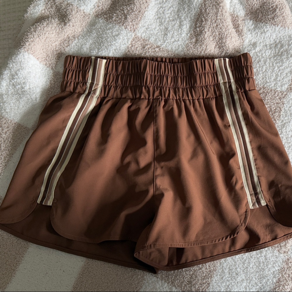Brown Athletic Shorts, women’s size large - Picture 2 of 5